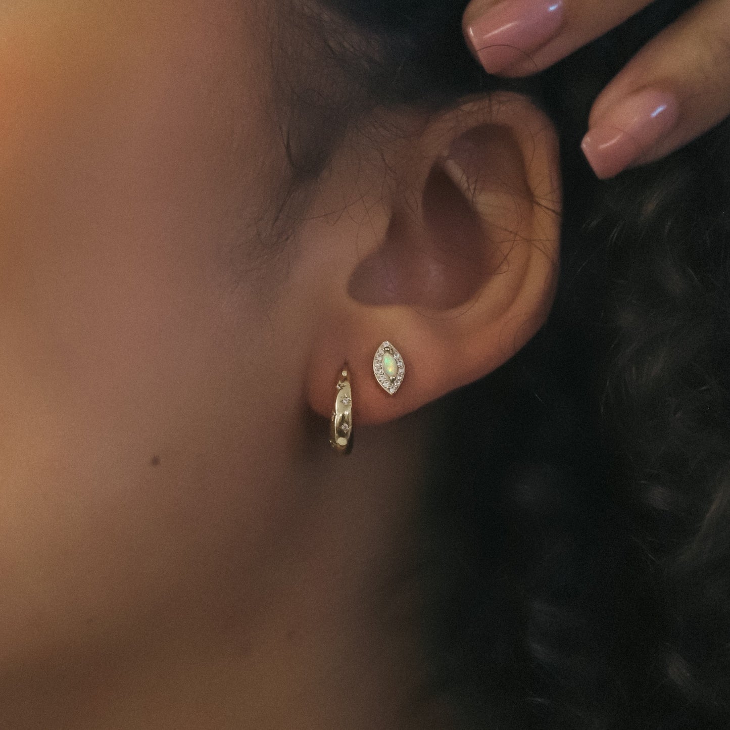 Esti Star Hoop Earrings | 18K Gold Plated - Earrings