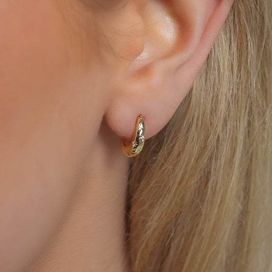 Esti Star Hoop Earrings | 18K Gold Plated - Earrings