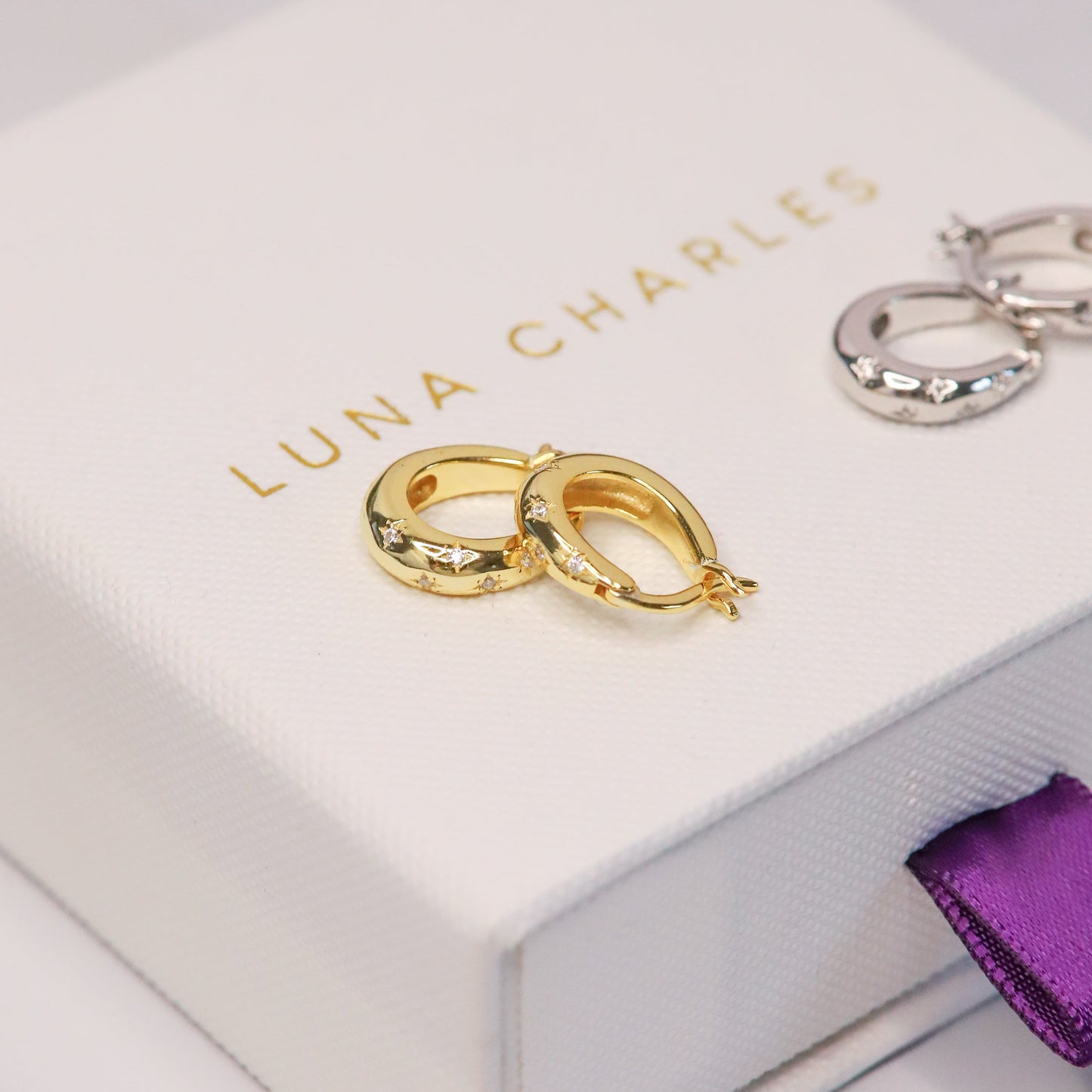 Esti Star Hoop Earrings | 18K Gold Plated - Earrings