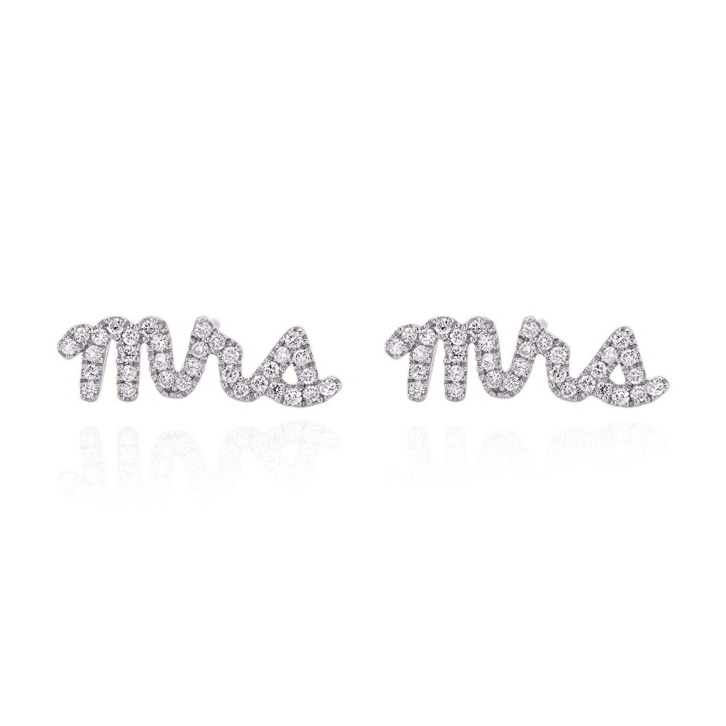 Ettie 'Mrs' Stud Earrings | 925 Sterling Silver - Earrings