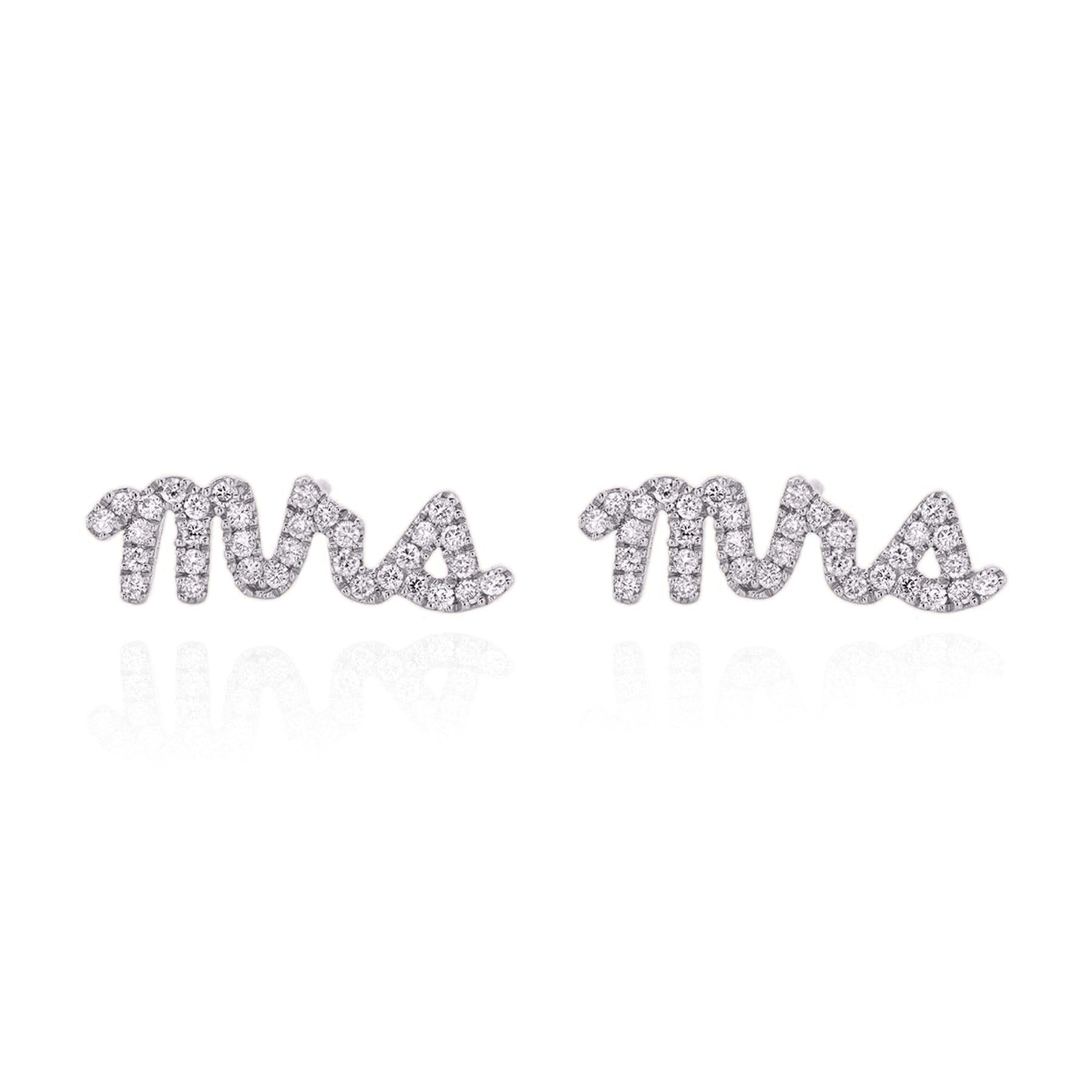 Ettie 'Mrs' Stud Earrings | 925 Sterling Silver - Earrings