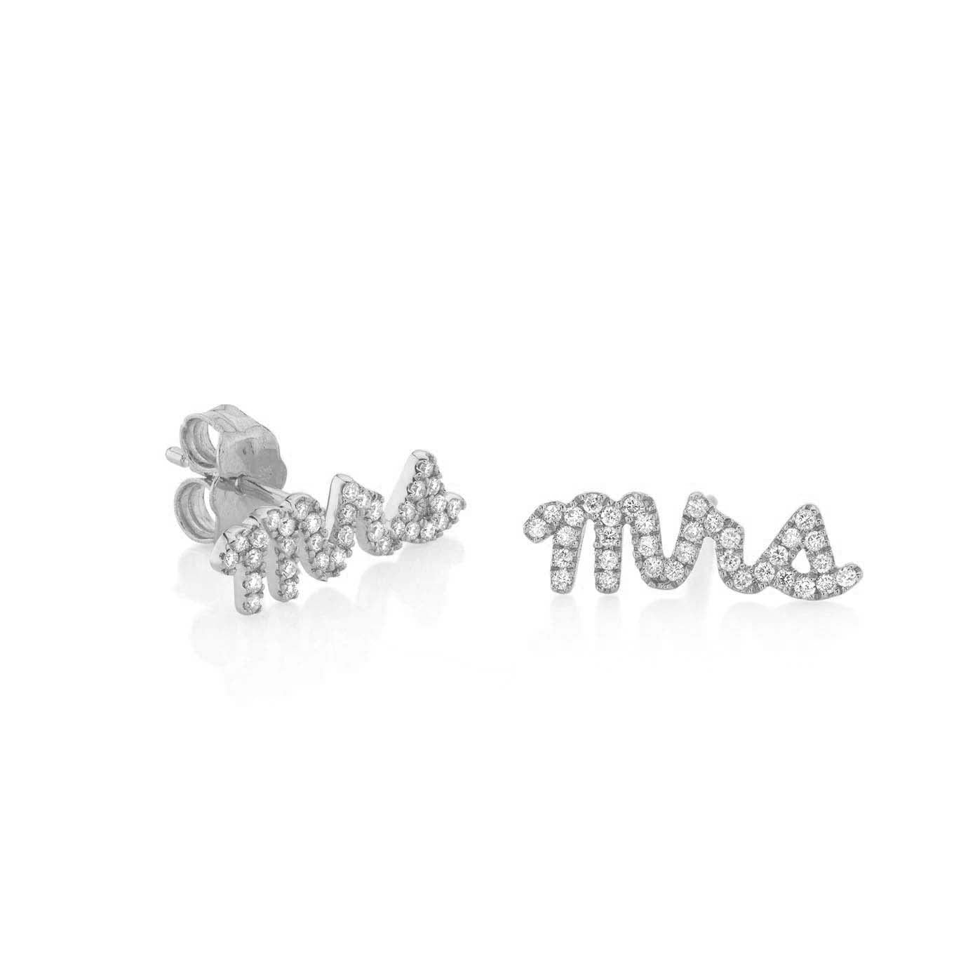 Ettie 'Mrs' Stud Earrings | 925 Sterling Silver - Earrings