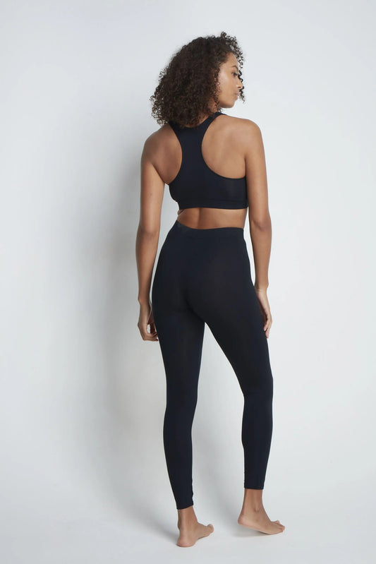 Black Micro Modal Leggings - Women's Trousers / Leggings