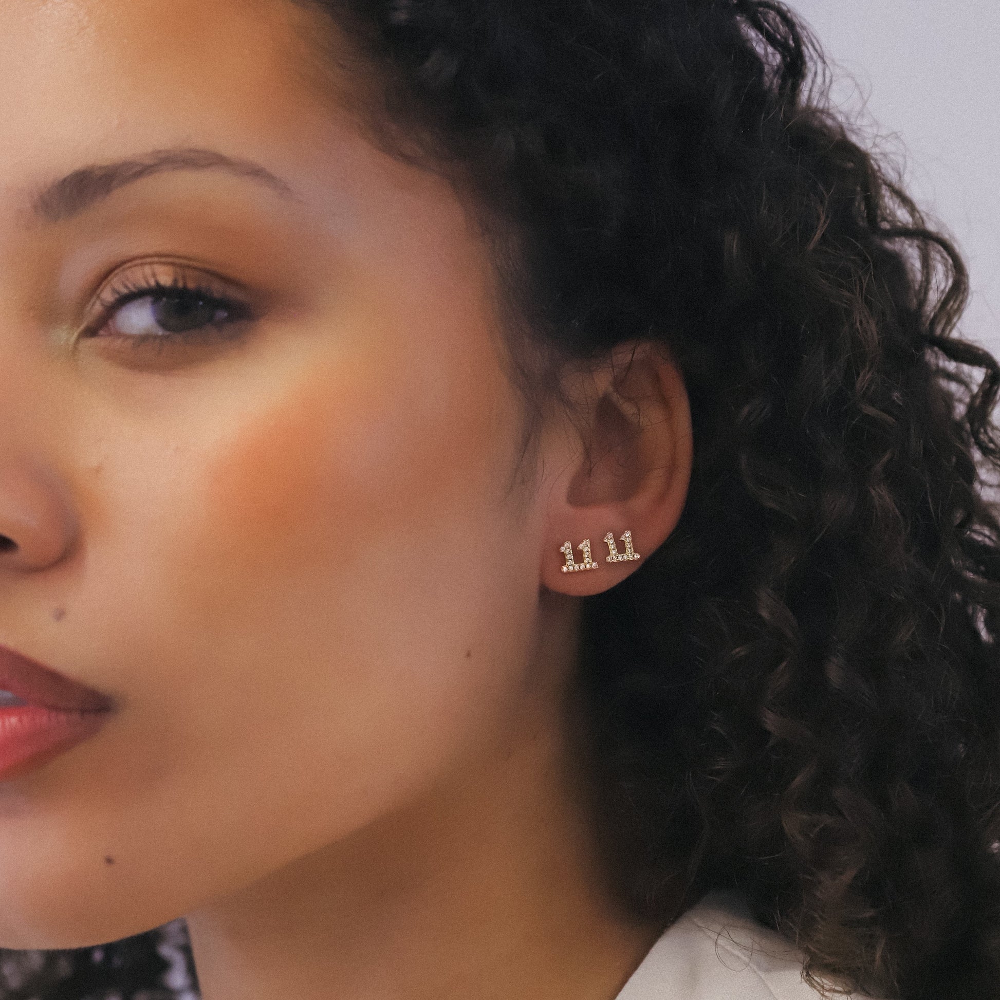 Laila 11:11 Stud Earrings | 18K Gold Plated - Earrings