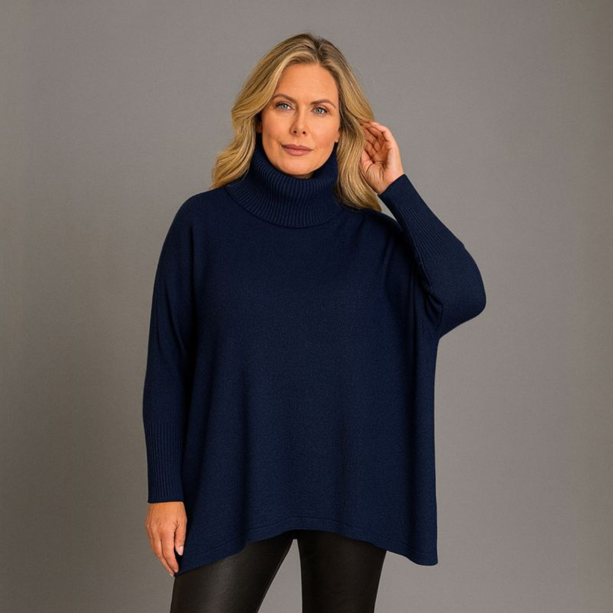 Polo Neck Super Soft Oversized Jumper - Jumper