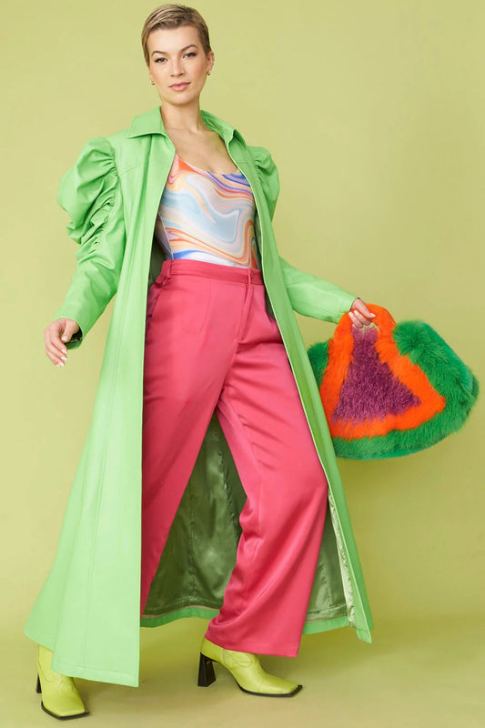 Hand Crafted Bamboo Multicolor Faux Fur Bag - Bags