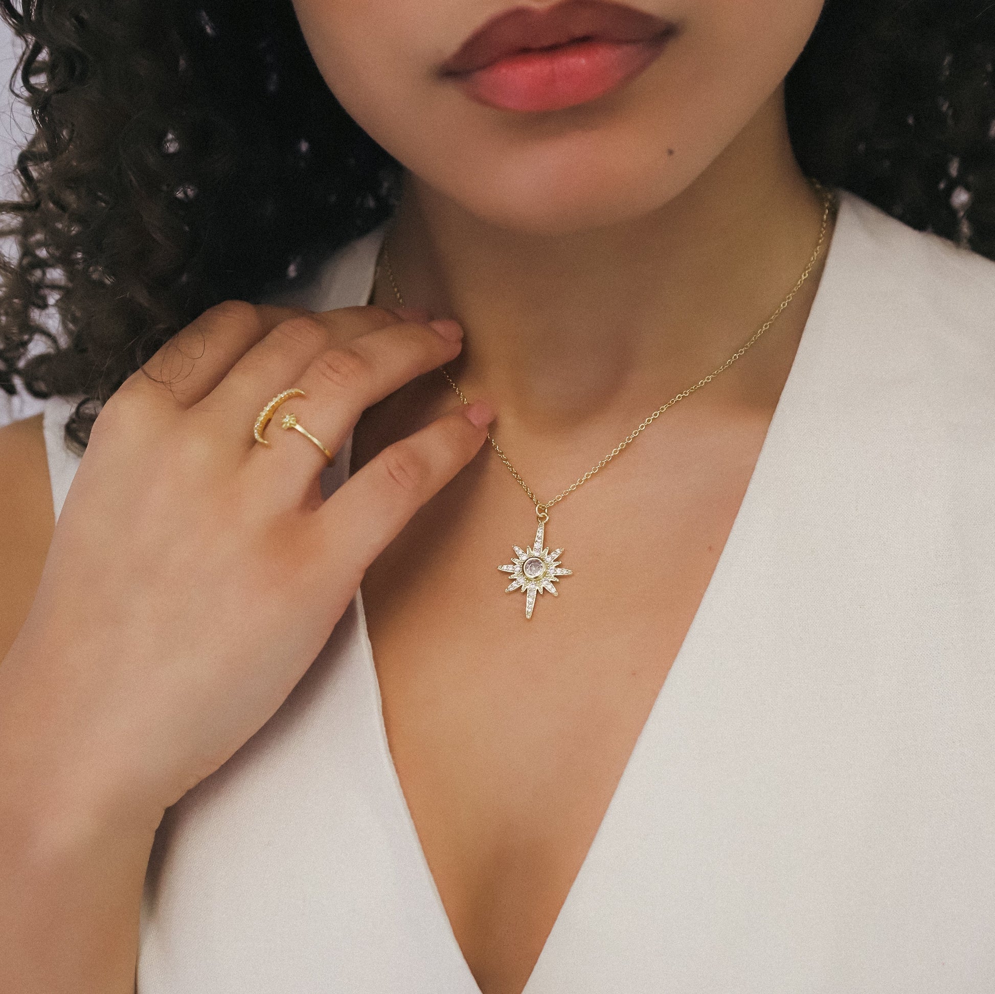 Heidi North Star Birthstone Necklace | 18K Gold Plated - Necklace