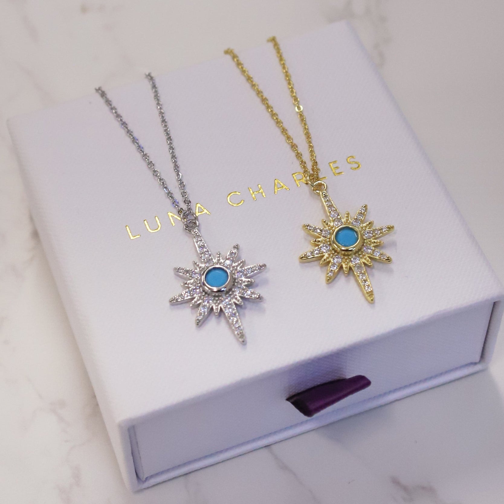 Heidi North Star Birthstone Necklace | 925 Sterling Silver - Necklace