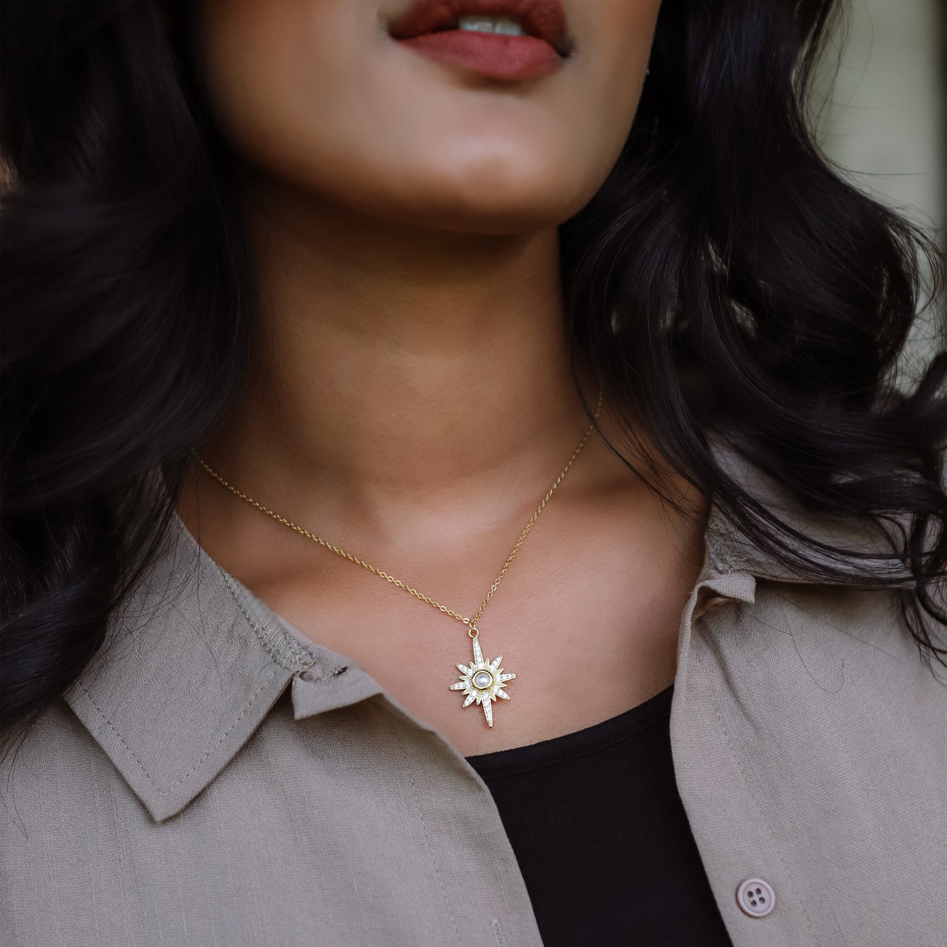 Heidi North Star Birthstone Necklace | 18K Gold Plated - Necklace