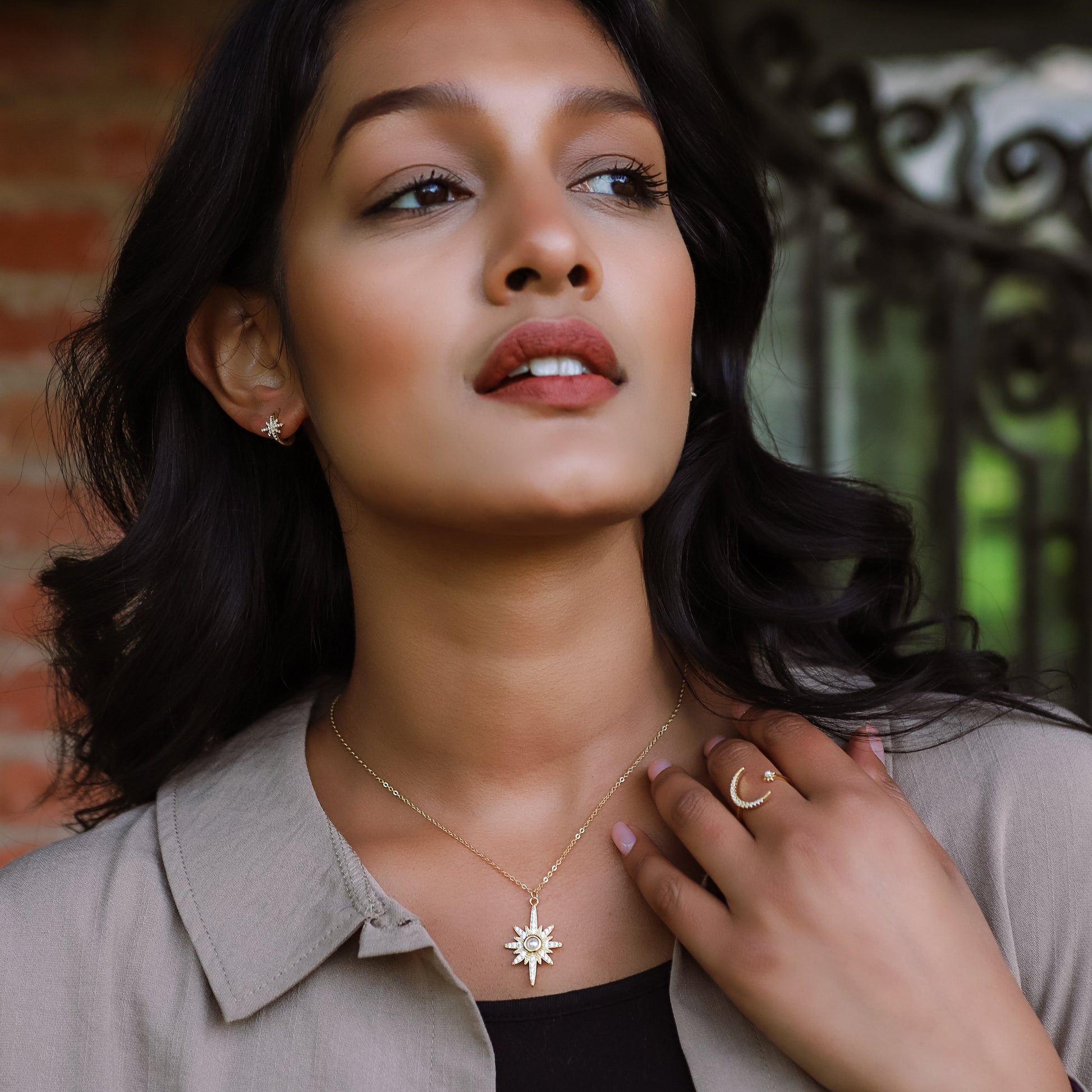 Heidi North Star Birthstone Necklace | 18K Gold Plated - Necklace