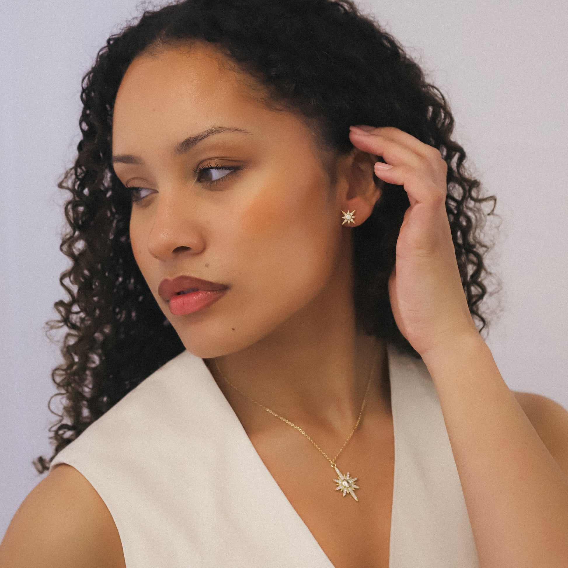 Ursa Birthstone Star Stud Earrings | 18K Gold Plated - Earrings