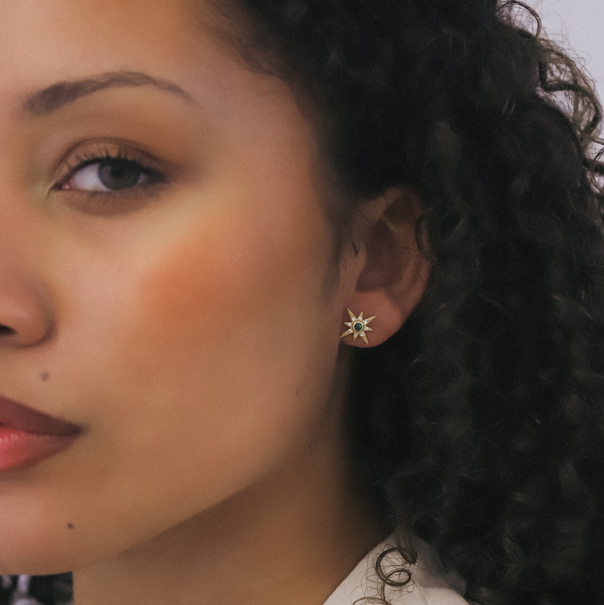 Ursa Birthstone Star Stud Earrings | 18K Gold Plated - Earrings