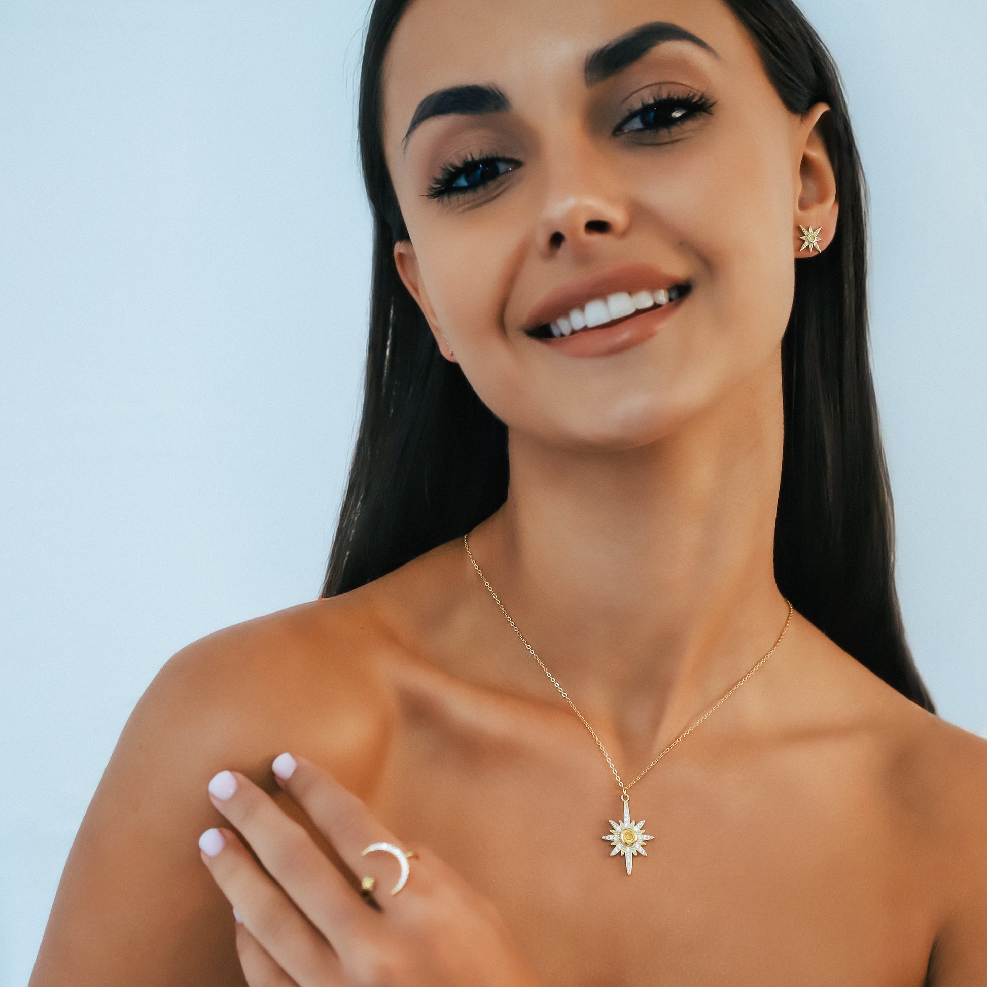 Heidi North Star Birthstone Necklace | 18K Gold Plated - Necklace