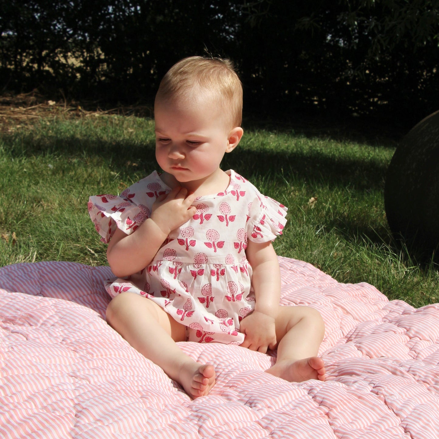 Frilly Bodysuit - Rose Floral - Baby One-Pieces