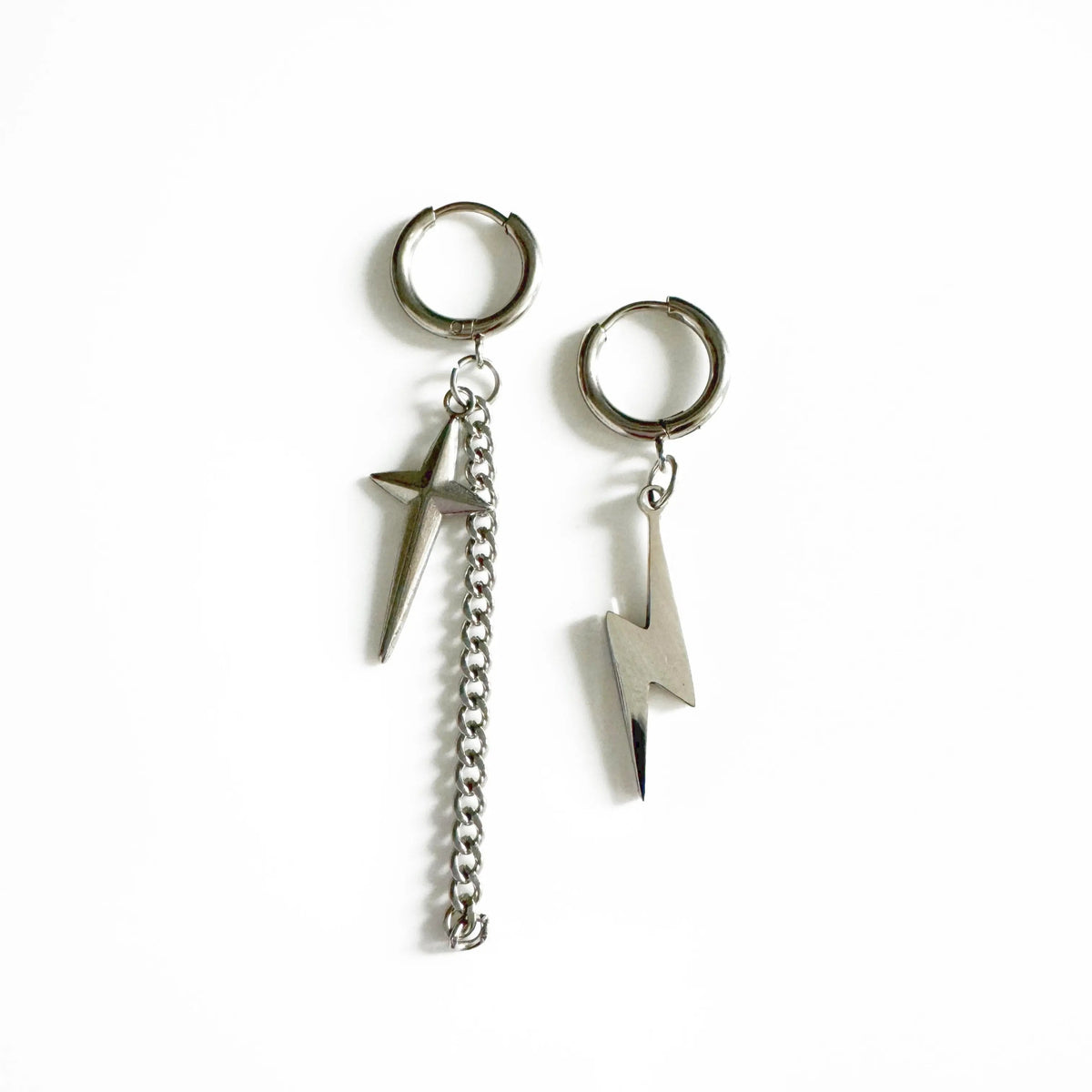 Atlas Lightning Bolt Mismatch Dangle Earrings - Earrings