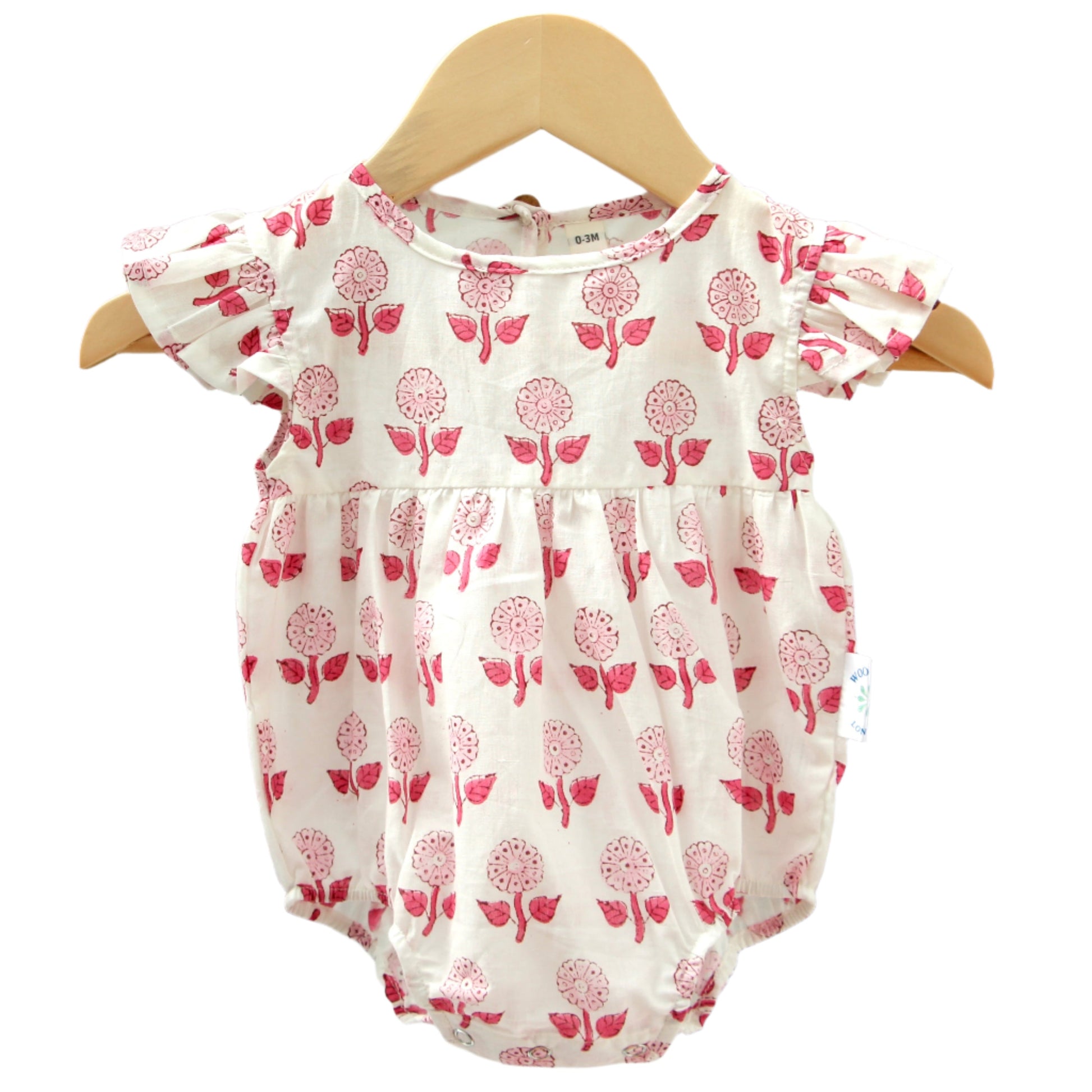 Frilly Bodysuit - Rose Floral - Baby One-Pieces