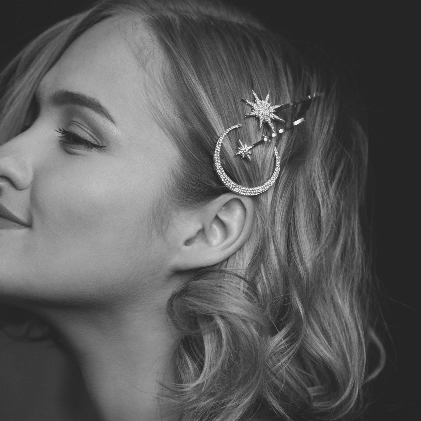 Juno Moon & Star Hair Clip Set | Silver - Hair Clip
