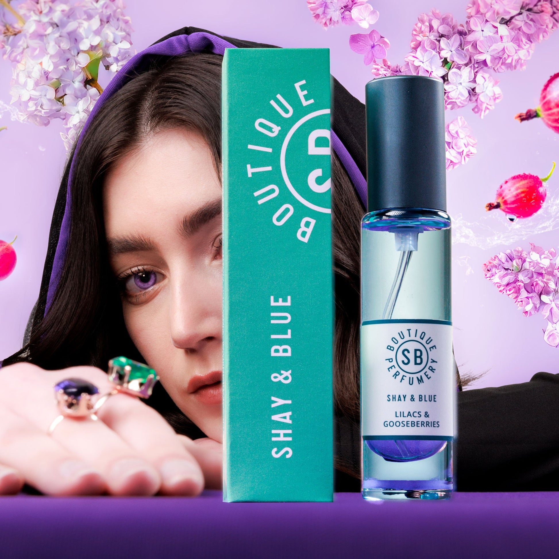 Shay & Blue Lilacs and Gooseberries Perfume Spray - Natural Spray Fragrance