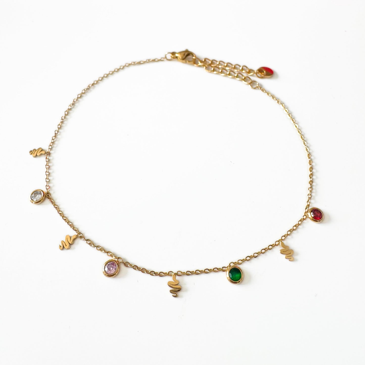 Vespera Luxe 18k Gold Plated Charm Anklet - Anklet