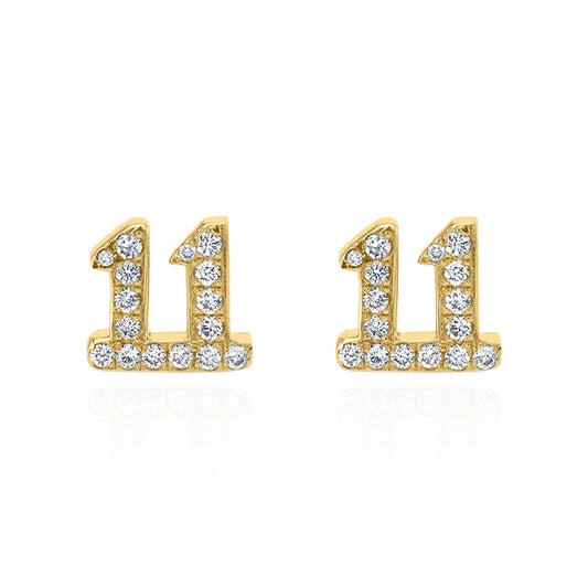 Laila 11:11 Stud Earrings | 18K Gold Plated - Earrings