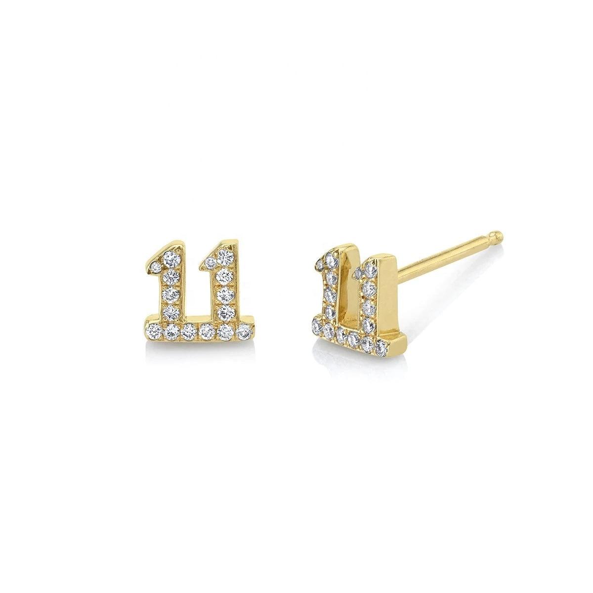 Laila 11:11 Stud Earrings | 18K Gold Plated - Earrings