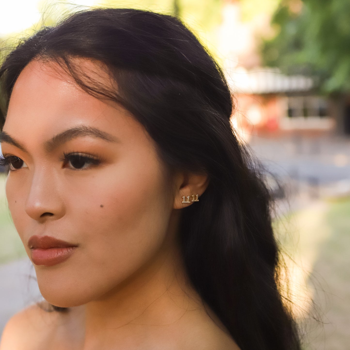Laila 11:11 Stud Earrings | 18K Gold Plated - Earrings