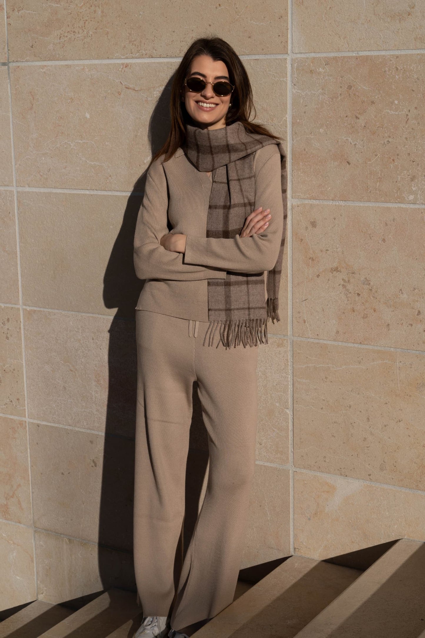 Ribbed Lounge Trousers Natural - Women's Lounge Pants