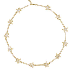 Collier ras du cou Margot Étoile scintillante | Plaqué or 18 carats