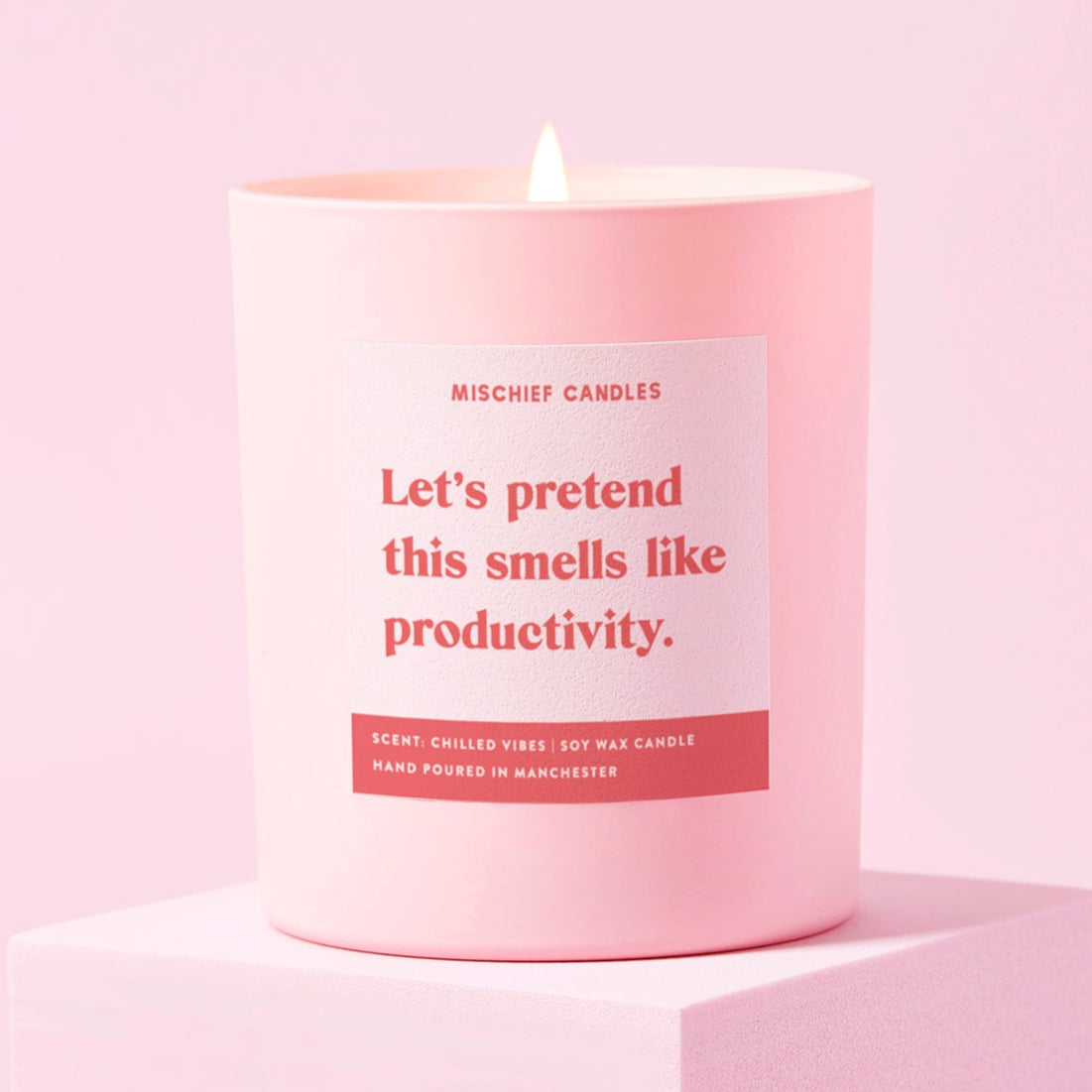 Funny Friend Gift Soy Wax Candle Smells Like Productivity - Candles