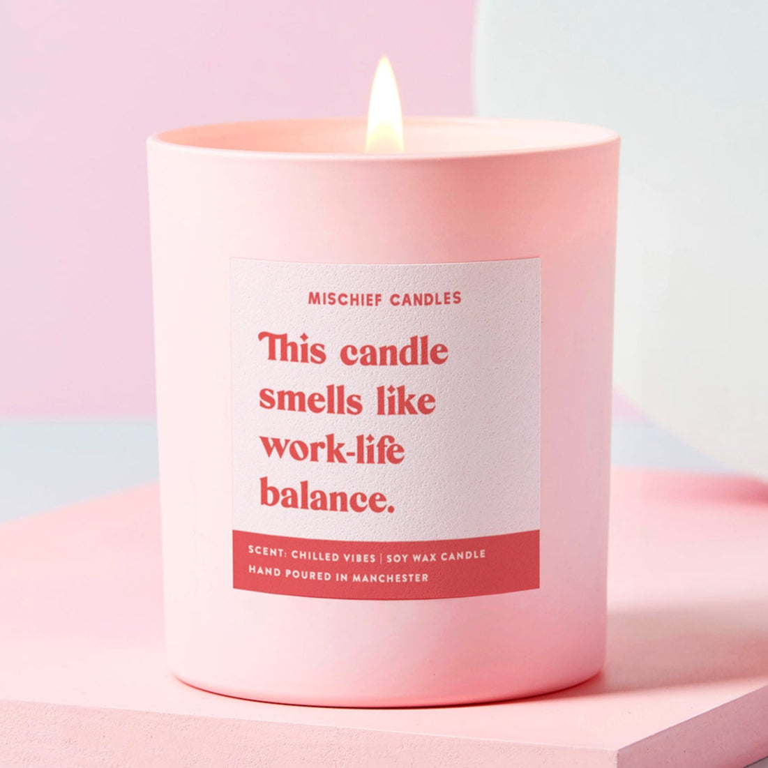 Funny Self-Care Gift Candle Smells Like Work-Life Balance Candle Only - Candles