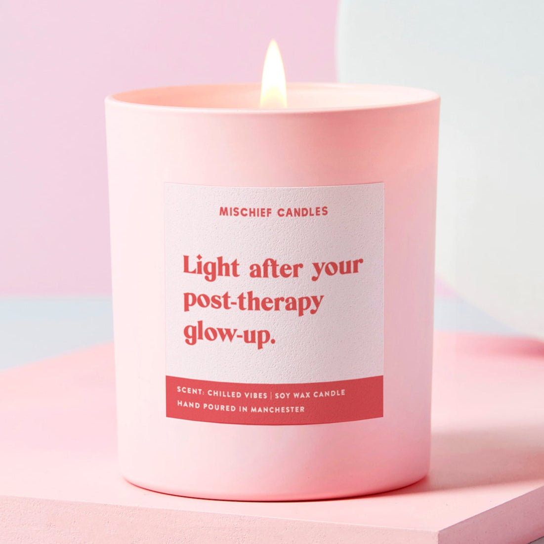 Funny Therapy Gift Soy Wax Candle Light After Your Post-Therapy Glow-Up - Candles