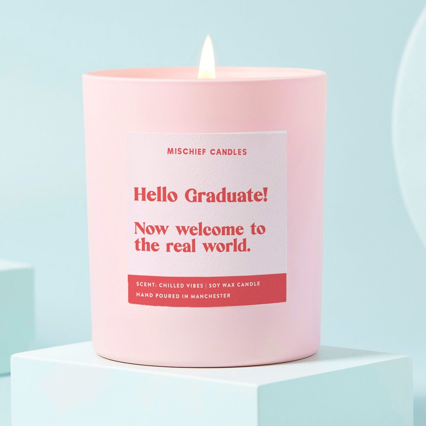Funny Graduation Gift Soy Wax Candle Welcome to the Real World Candle Only - Candles