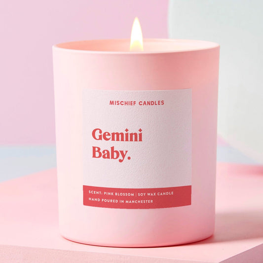 Gemini Birthday Gift Funny Zodiac Candle Gemini Baby Candle Only - Candles
