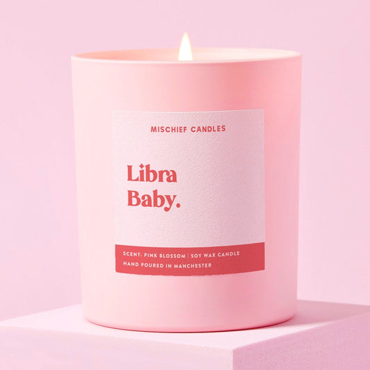 Libra Birthday Gift Funny Zodiac Birthday Candle Libra Baby Candle Only - Candles