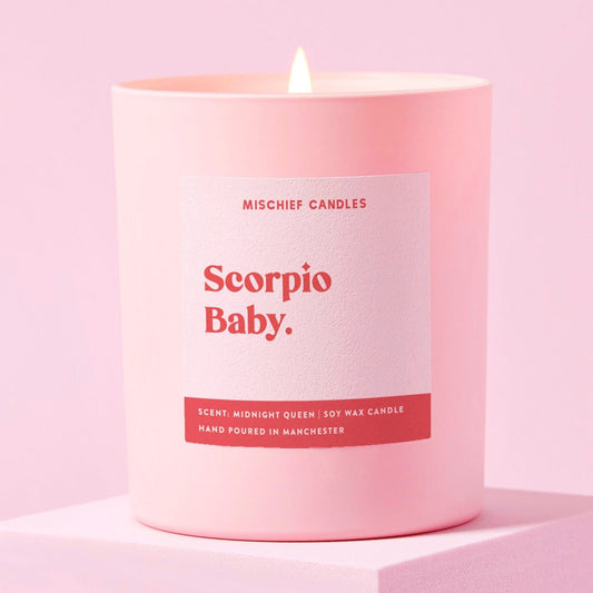 Scorpio Birthday Gift Funny Zodiac Candle Scorpio Baby Candle Only - Candles