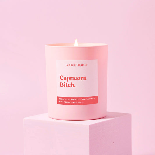 Capricorn Birthday Gift Funny Zodiac Candle Capricorn Bitch Candle Only - Candles