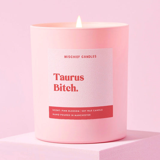 Taurus Birthday Gift Funny Zodiac Birthday Candle Taurus Bitch Candle Only - Candles