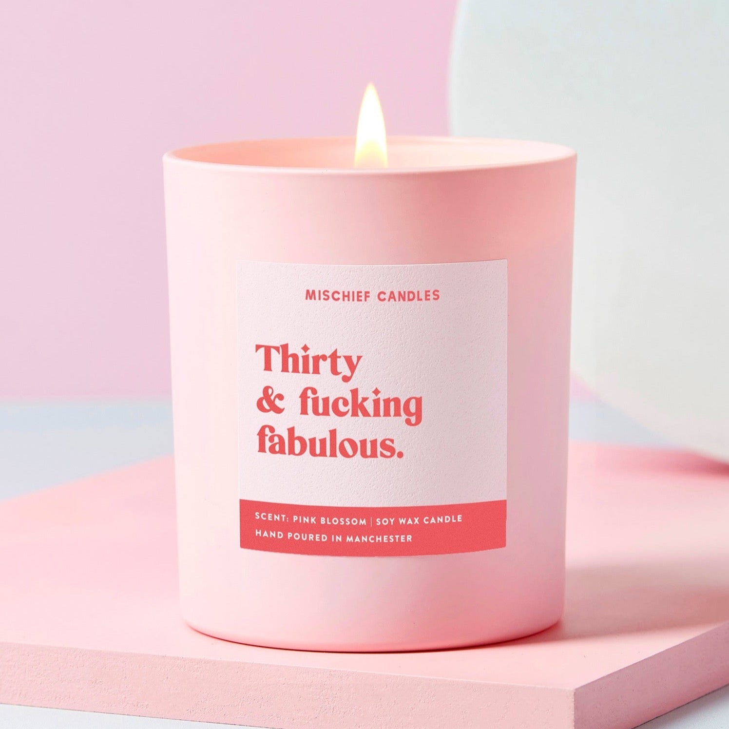30th Birthday Gift Funny 30th Birthday Candle Thirty & Fabulous Candle Only - Candles