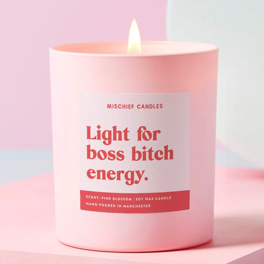 Light For Boss Bitch Energy Gift CEO Boss Entrepreneur New Job Candle Candle Only - Candles
