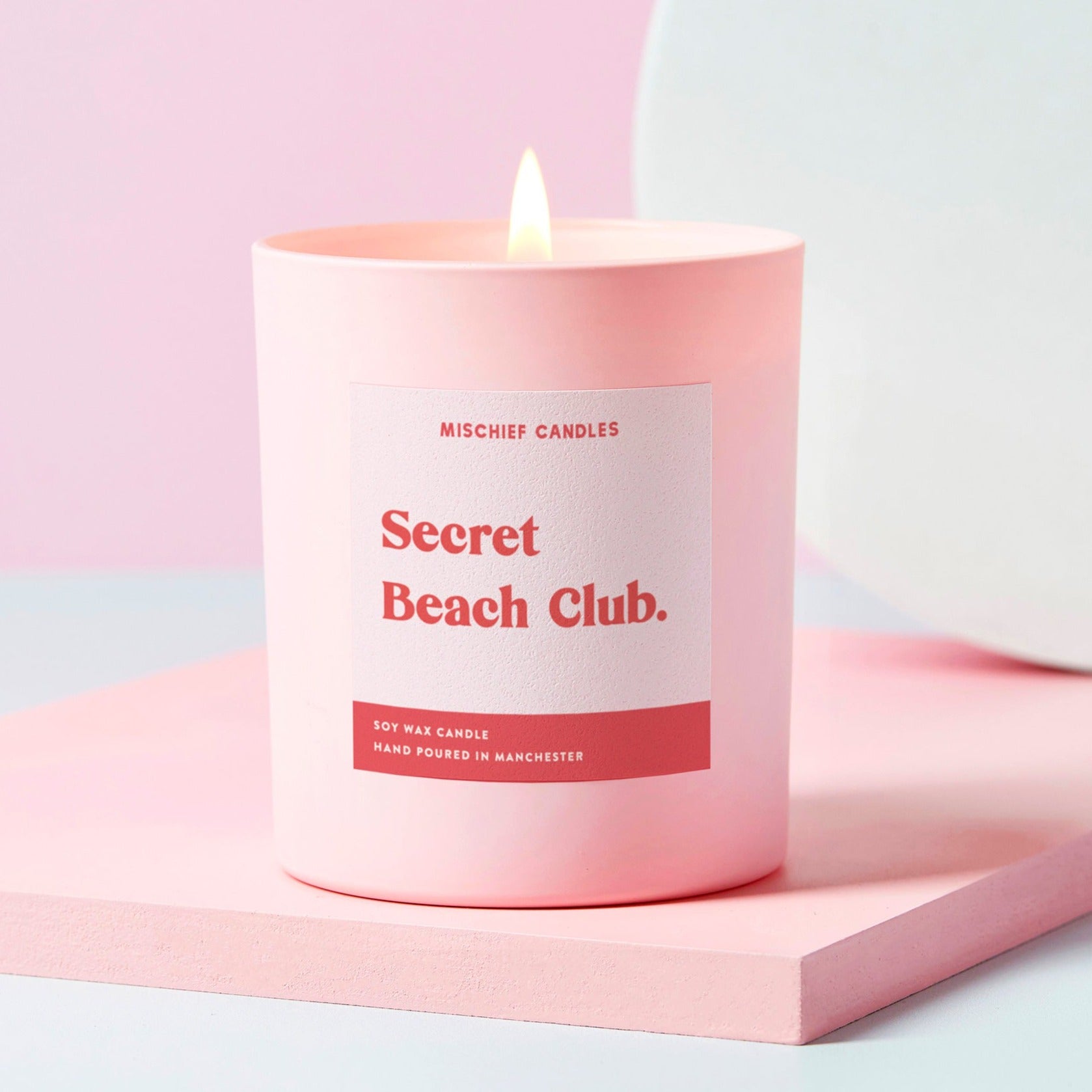 Scented Soy Candle Summer Candle Secret Beach Club Candle Only - Candles