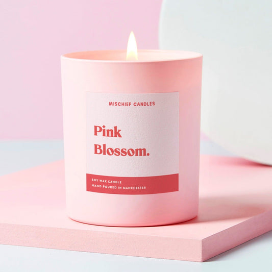 Scented Soy Candle Floral Scented Candle Pink Blossom Candle Only - Candles
