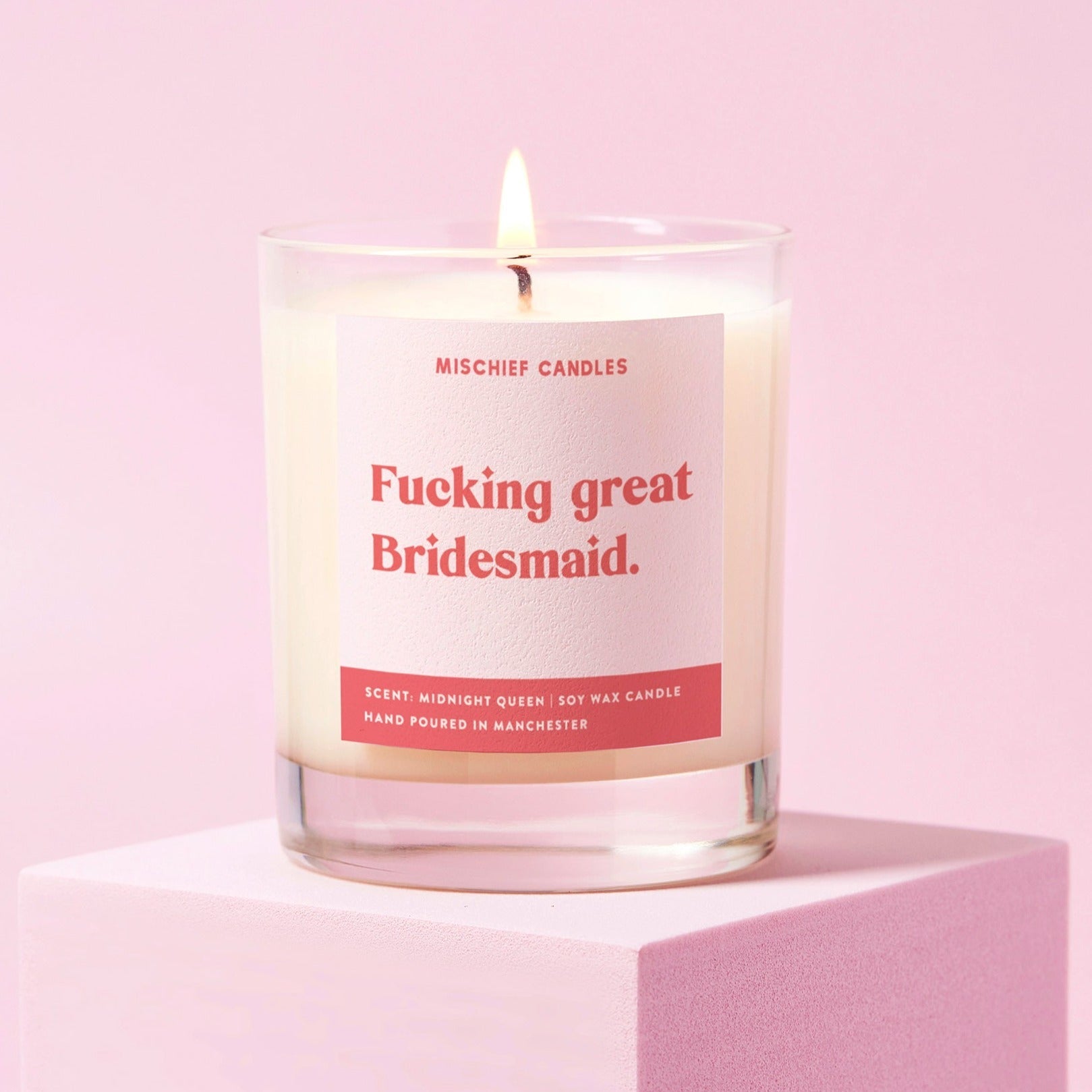 Funny Bridesmaid Gift Soy Wax Candle Fucking Great Bridesmaid - Candles