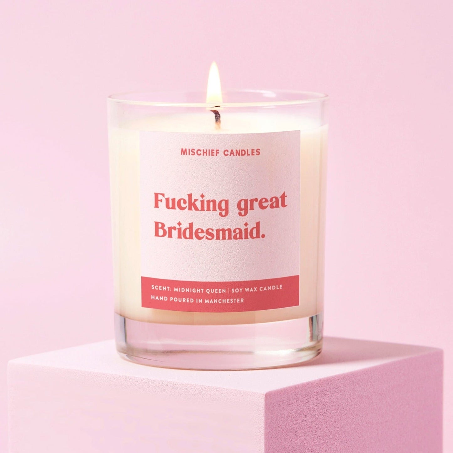 Funny Bridesmaid Gift Soy Wax Candle Fucking Great Bridesmaid - Candles