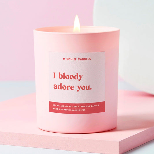 Friendship Gift Funny Gift For Her Candle Bloody Adore You Candle Only - Candles