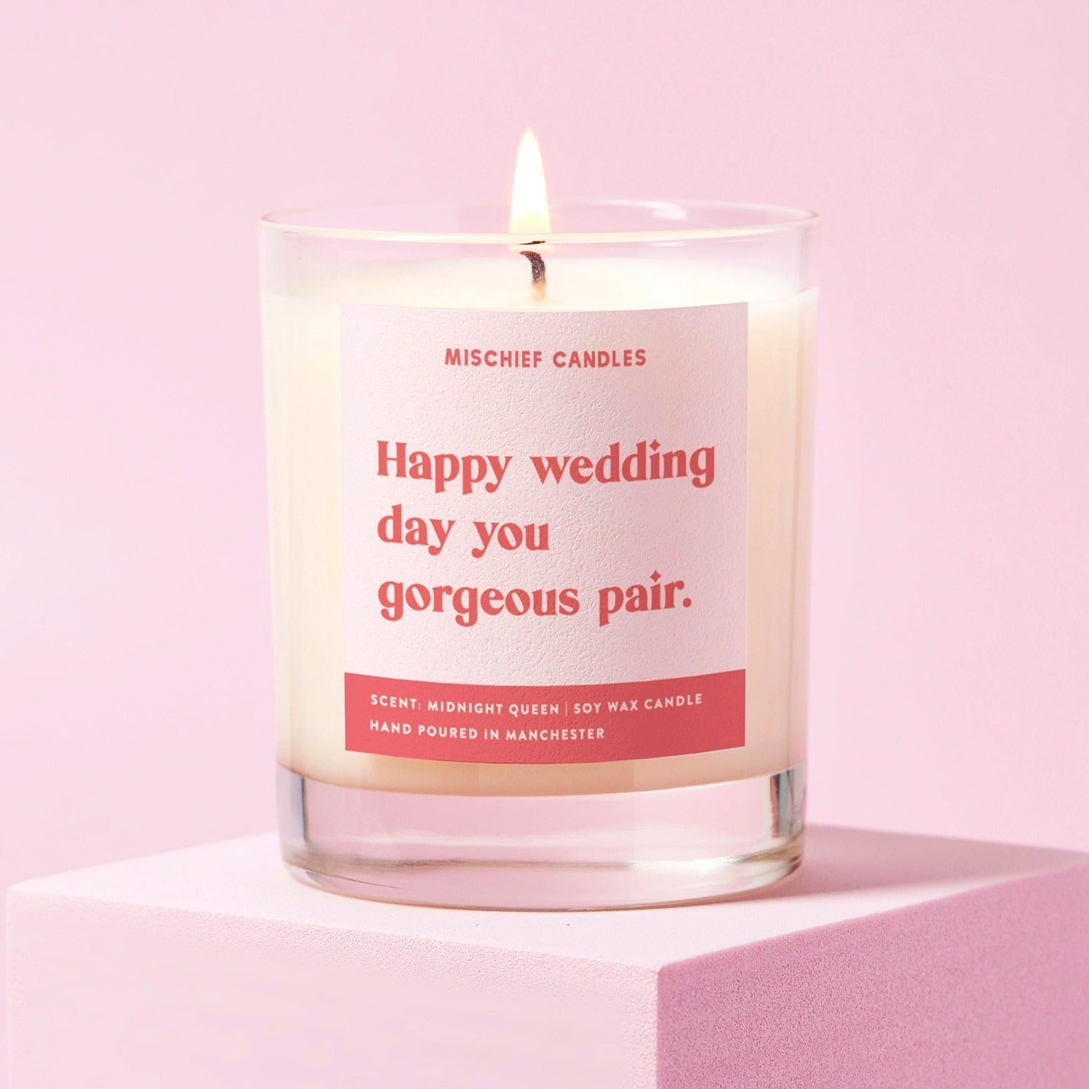 Funny Wedding Gift For Couple Candle Happy Wedding Day You Gorgeous Pair - Candles