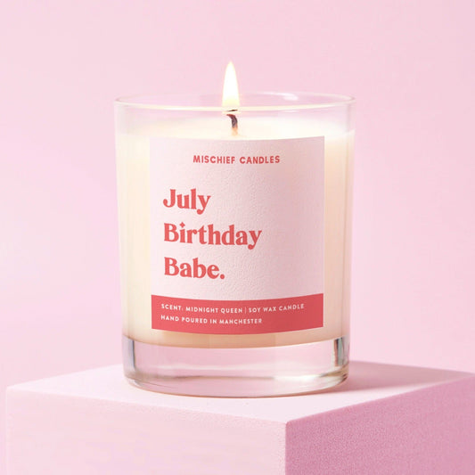 July Birthday Gift Funny Gift Candle July Birthday Babe - Candles