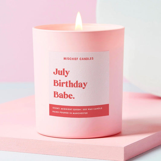July Birthday Gift Funny Gift Candle July Birthday Babe Candle Only - Candles