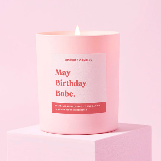 May Birthday Gift Funny Gift Candle May Birthday Babe Candle Only - Candles