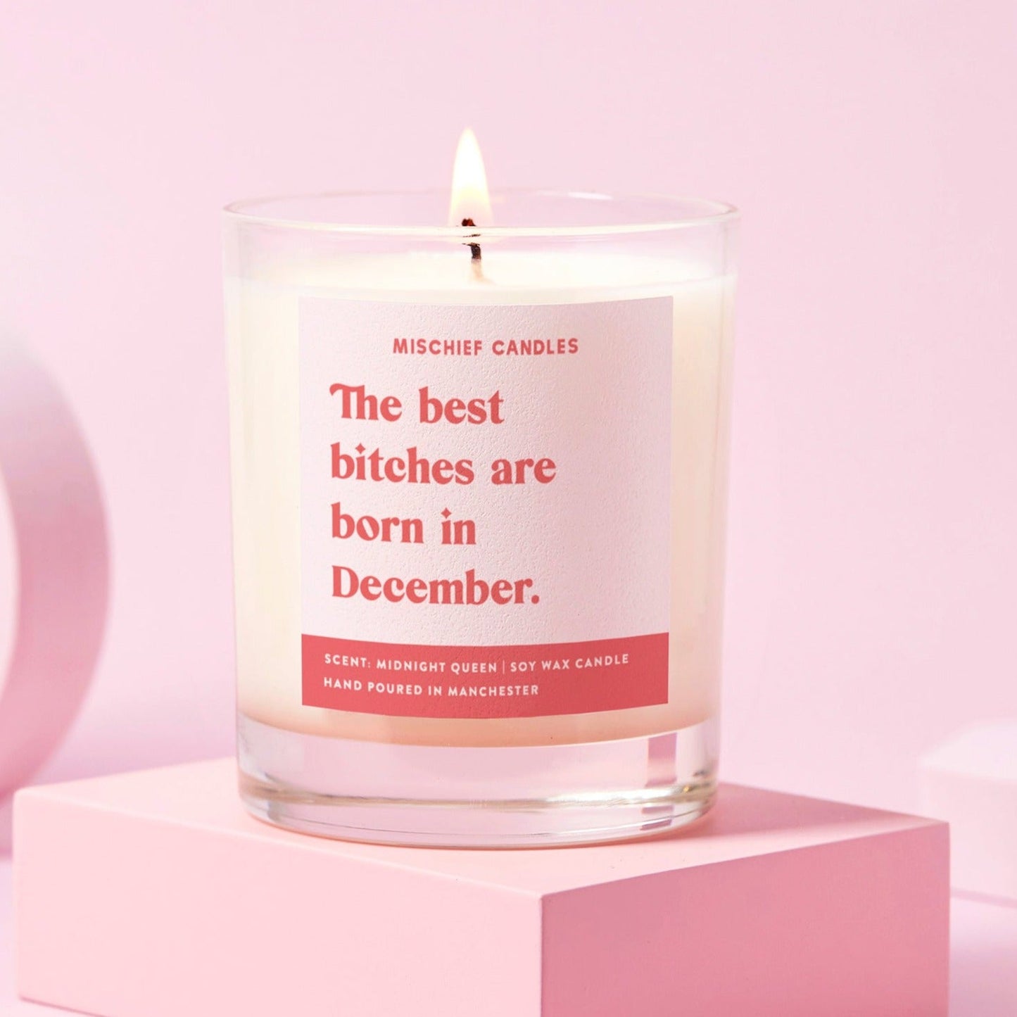 December Birthday Gift Funny Birthday Gift Candle December Birthday Bitch - Candles