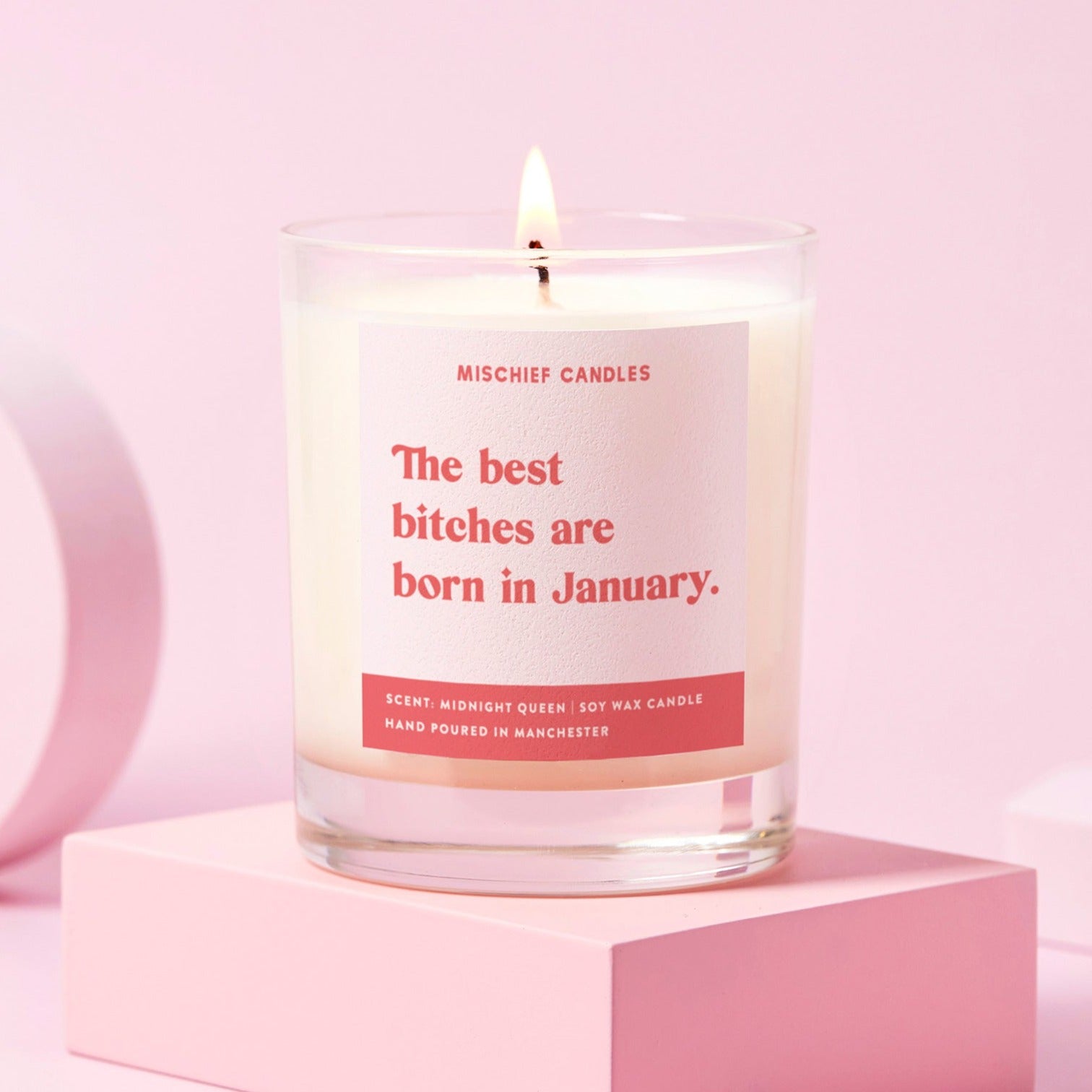 January Birthday Gift Funny Birthday Gift Candle January Birthday Bitch - Candles